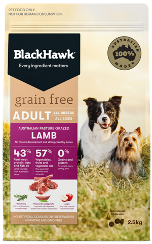 Blackhawk Adult Grain Free Lamb 2.5kg at Buckhams General Produce