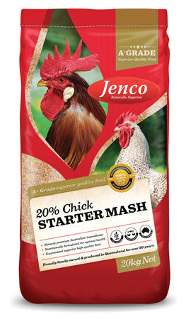 Jenco 20% Chick Starter Mash 20kg at Buckhams General Produce